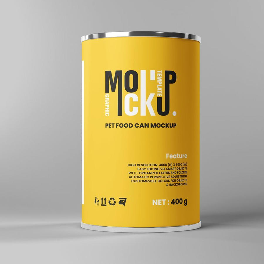 宠物食品罐样机