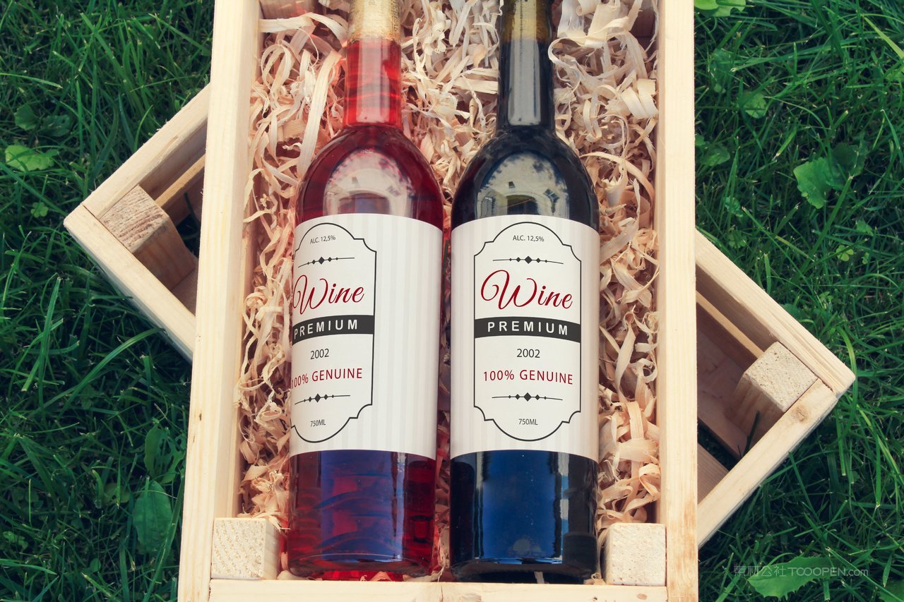 葡萄酒标签样机