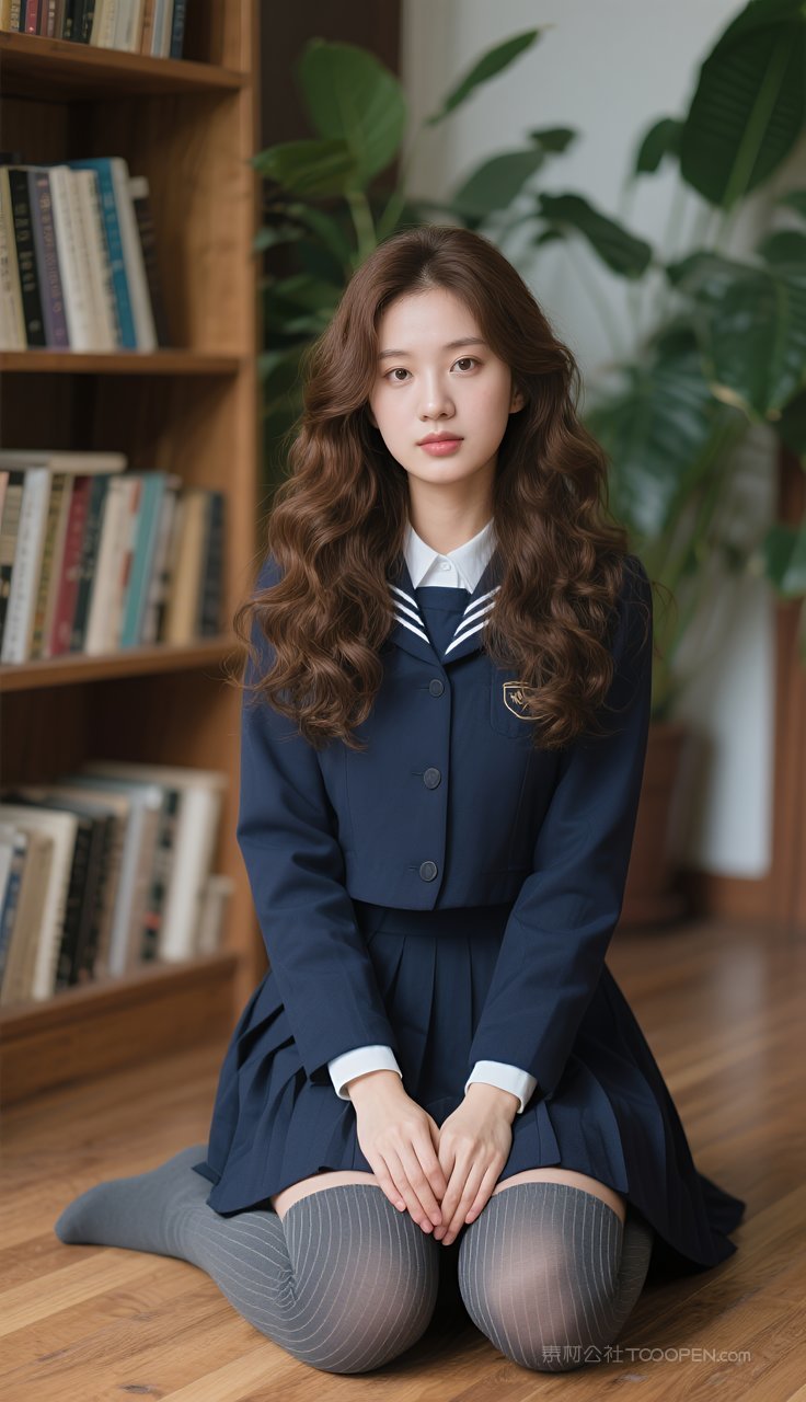 制服模特短裙美女丝袜长腿