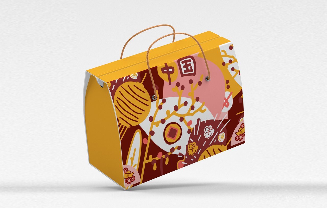 手提礼盒包装样机模板