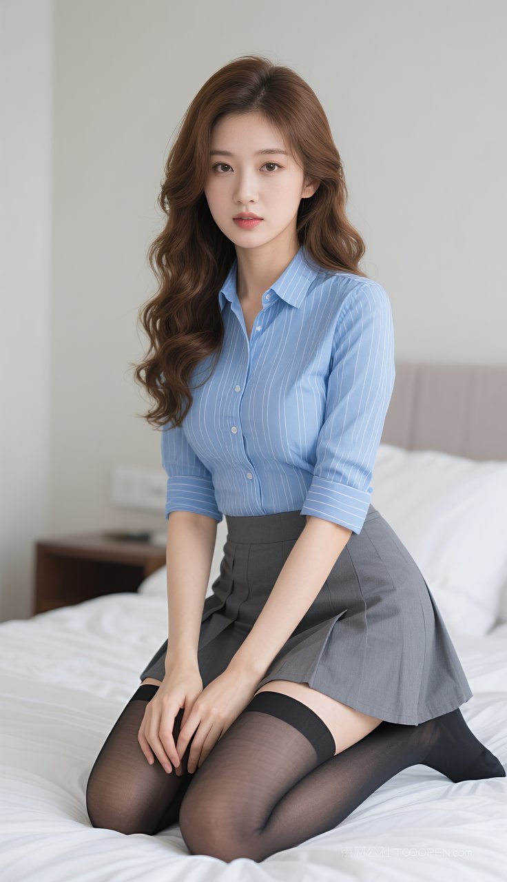 长腿制服美女模特丝袜短裙少女美腿