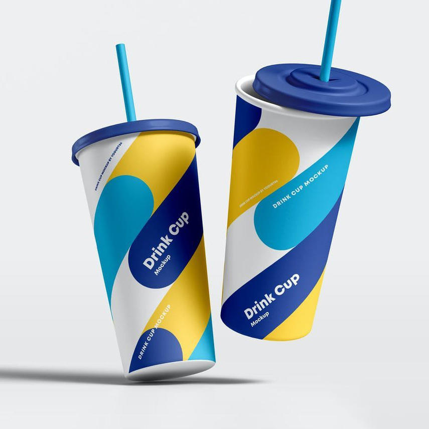 外卖吸管纸杯样机