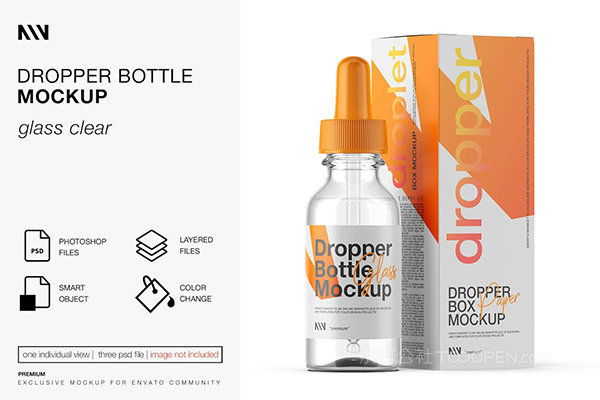 精华液滴管瓶样机