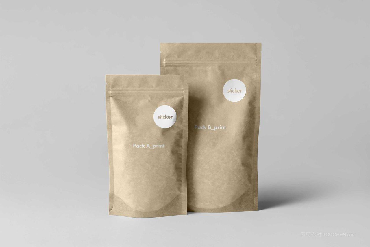 牛皮纸零食密封袋样机