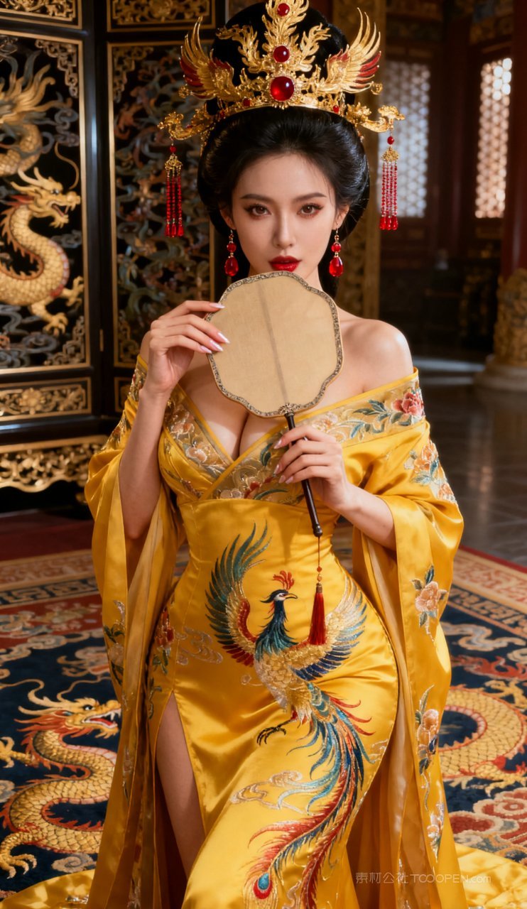 美女大胸性感美艳少女汉服古风妩媚