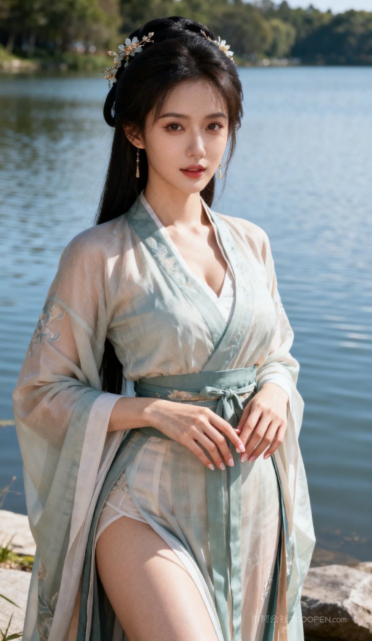 美女汉服古风女性美艳丰腴性感