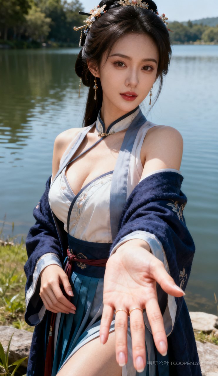 性感女性古风美女美艳丰腴汉服
