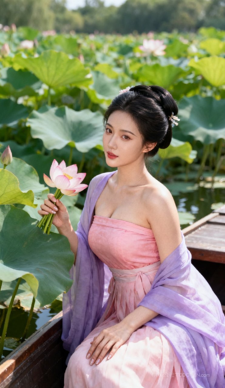 性感大胸汉服古风美女美艳妩媚