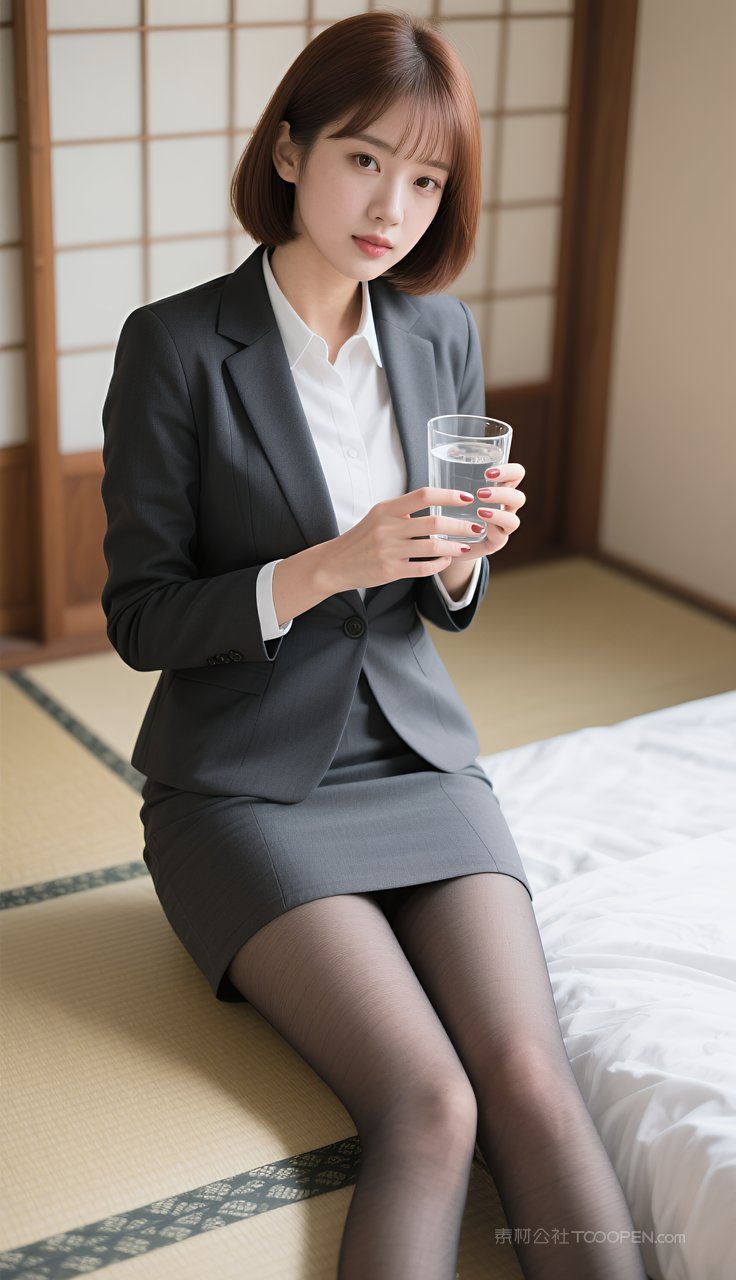 美女长腿丝袜模特短裙制服少女美腿