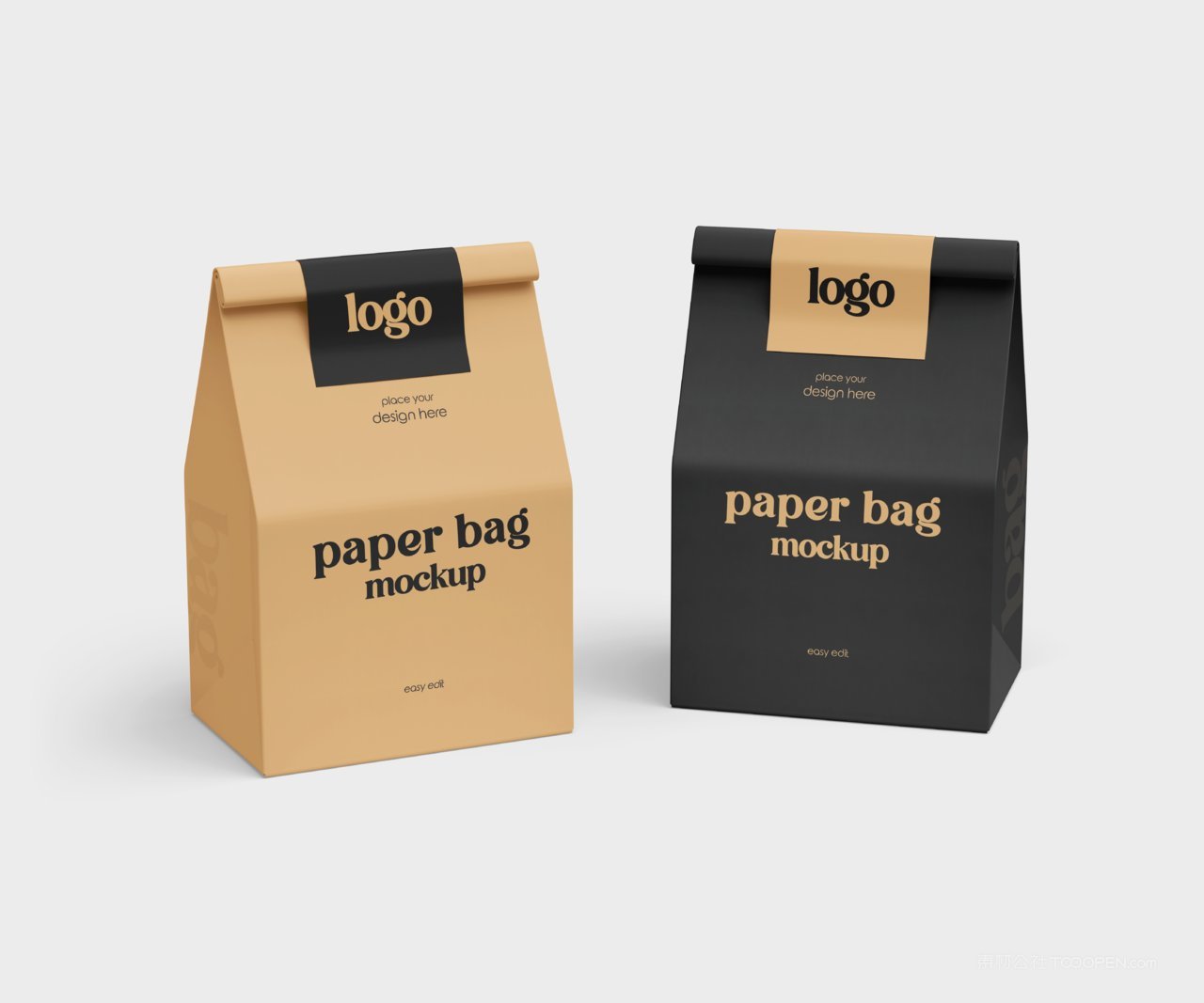外卖纸袋包装样机