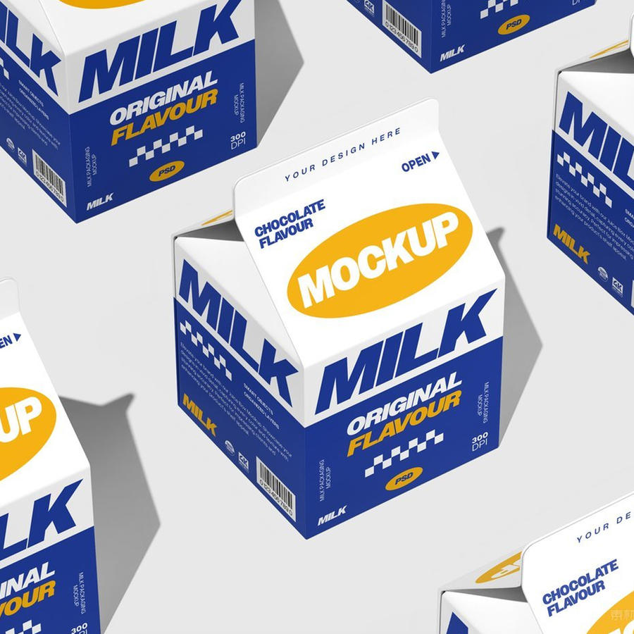 牛奶盒包装样机