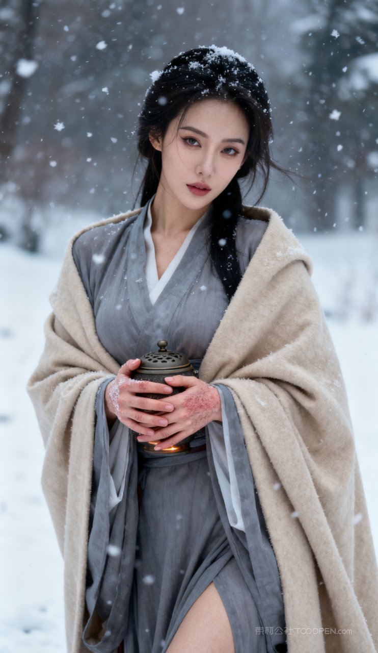 美艳摄影美女女性丰腴古风汉服性感