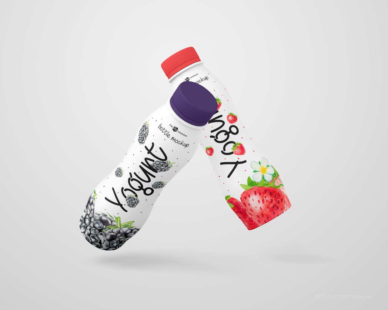 酸奶瓶饮品样机