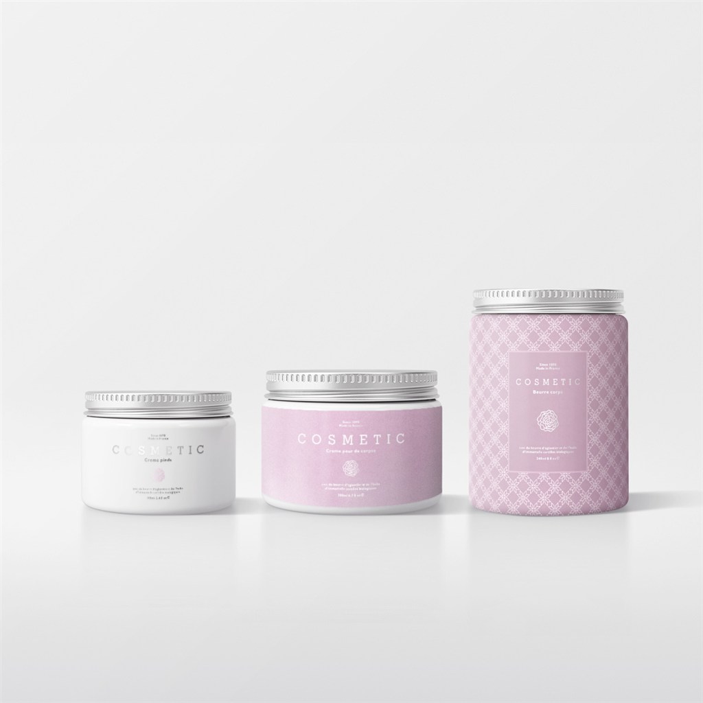 多种化妆品包装瓶样机模板