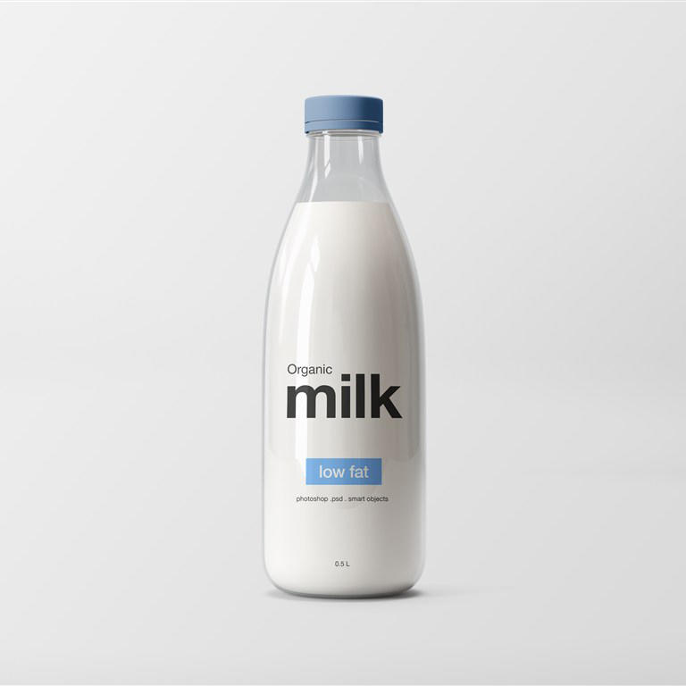 玻璃瓶牛奶样机