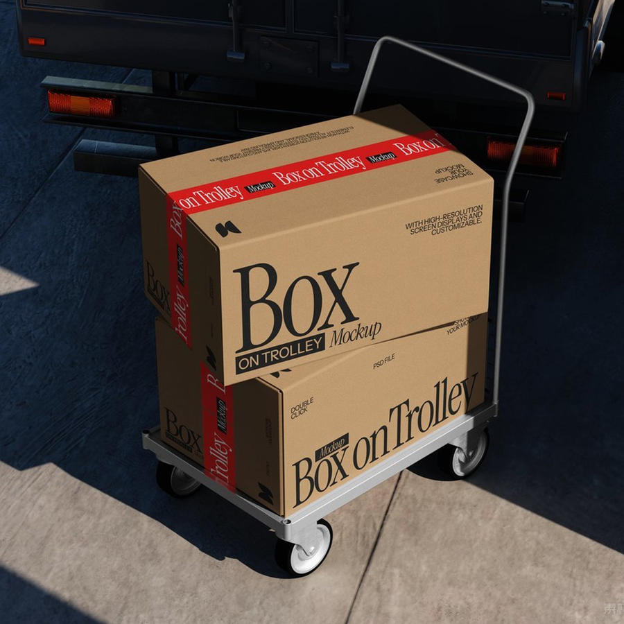 纸板箱场景样机