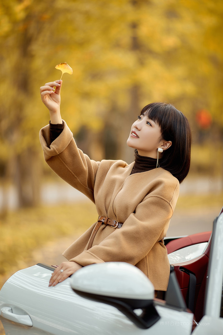 4K超清唯美短发美女车模艺术照图片大全