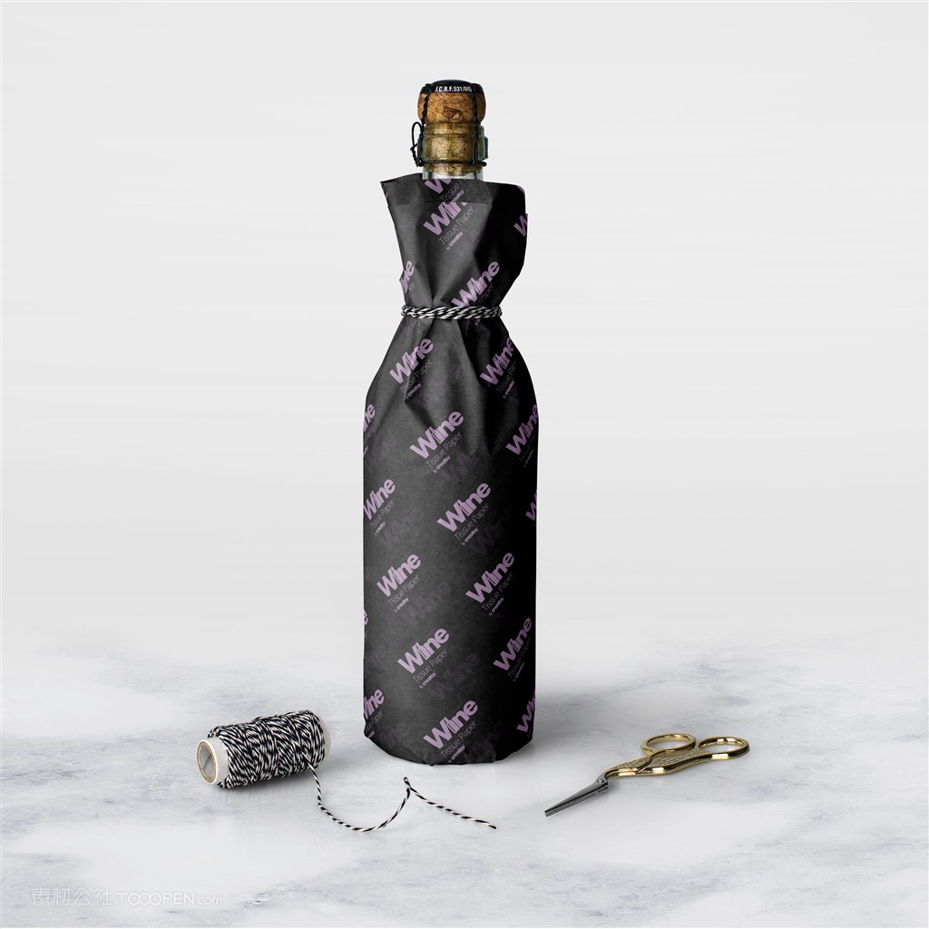 红酒包装样机