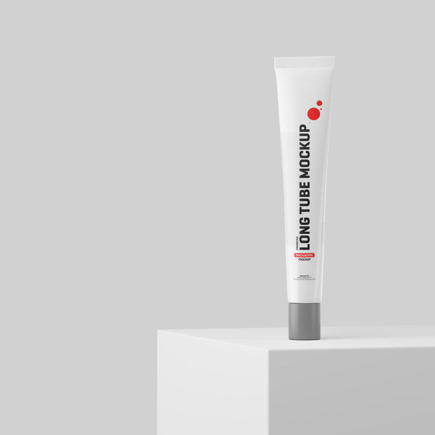 简约干净的白色化妆品展台展示台样机