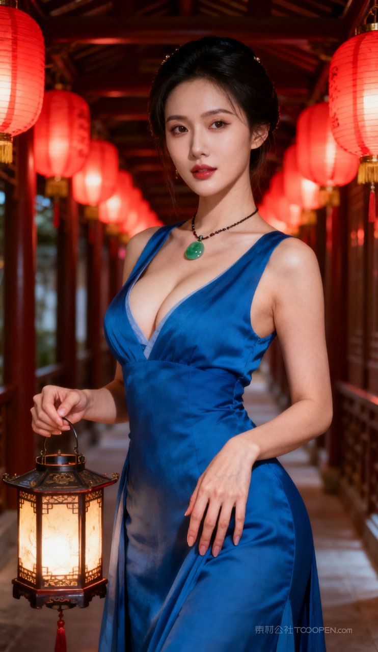 国风汉服大胸美艳古风少女妩媚性感美女