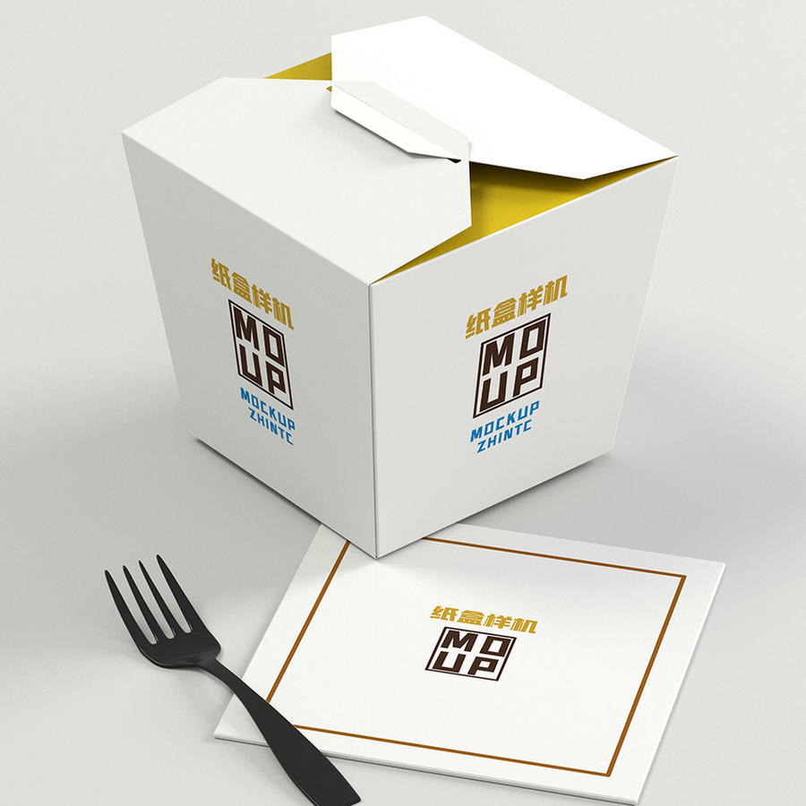 小吃包装盒样机