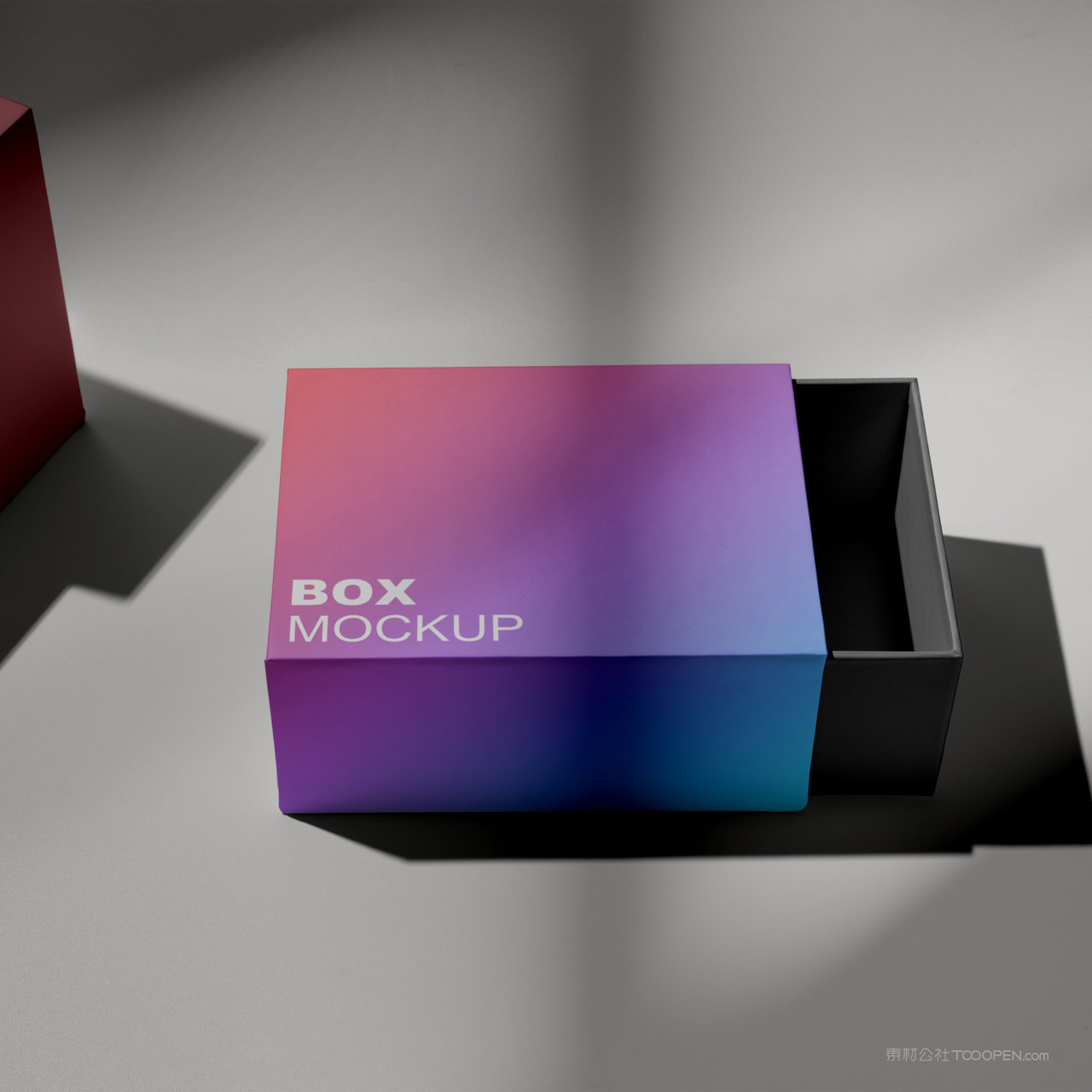 抽屉纸盒包装盒贴图样机