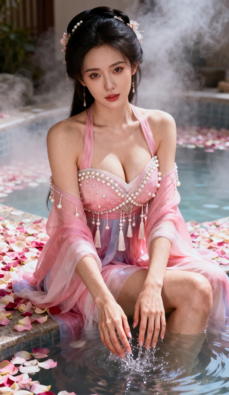 丰腴美女汉服女性美艳古风性感摄影