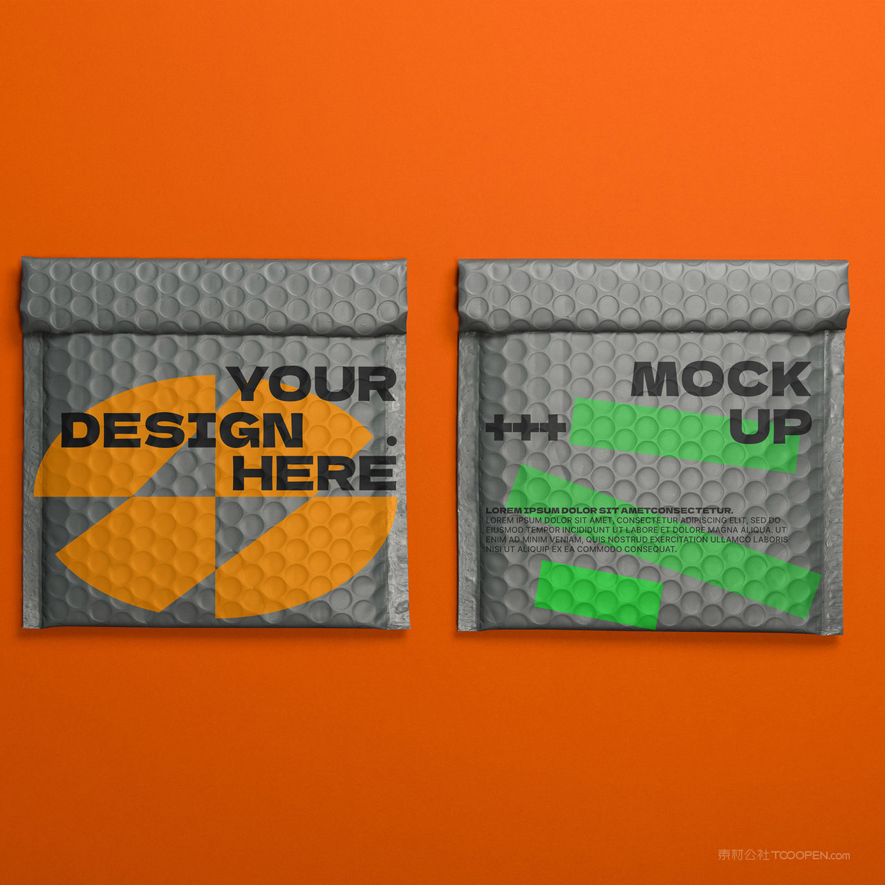 方形气泡信封袋防震快递包装袋贴图样机