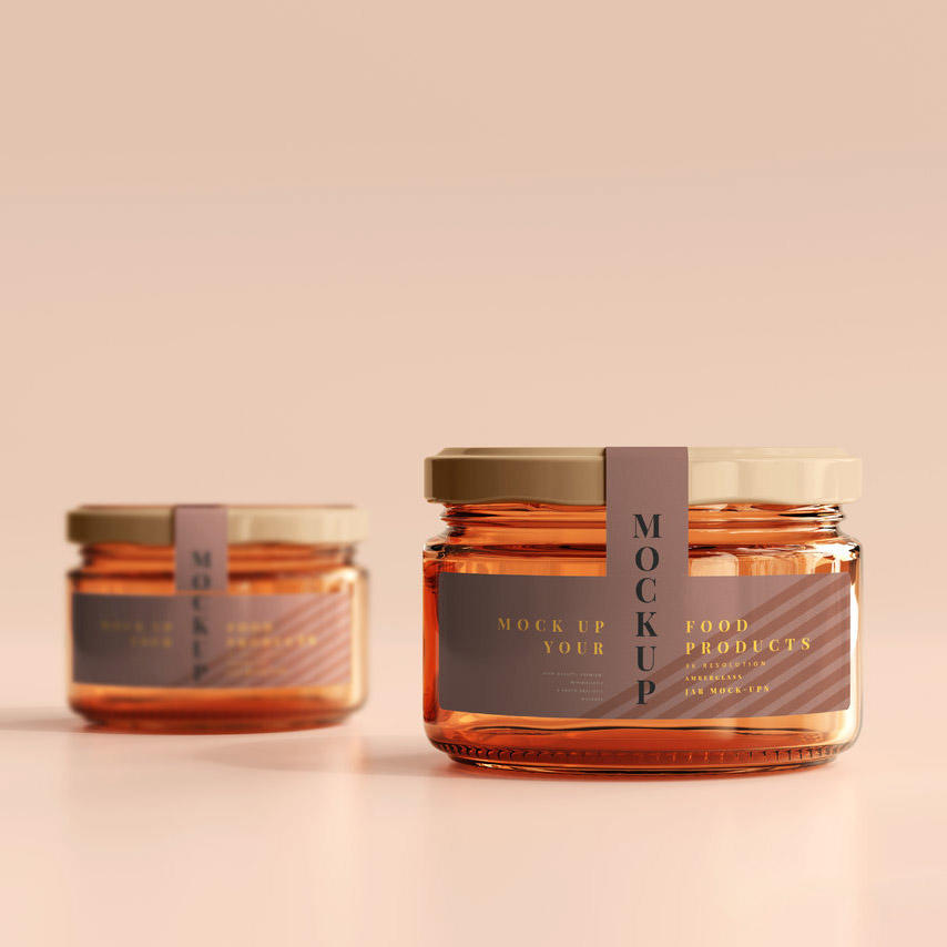 蜂蜜玻璃罐样机