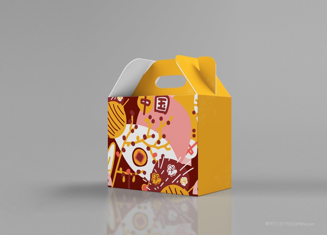 手提礼盒包装样机素材