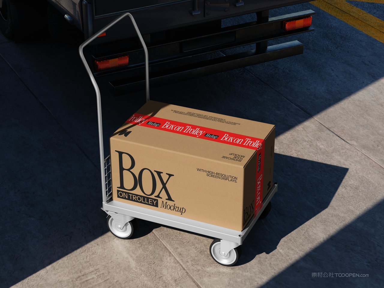 纸板箱场景样机