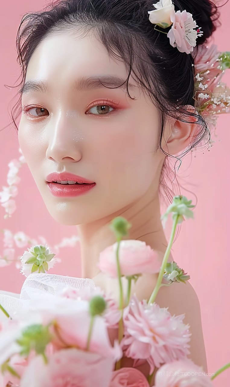 迷人气质高雅少女魅力护肤美白女性美妆