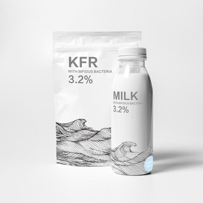 袋装瓶装牛奶包装样机