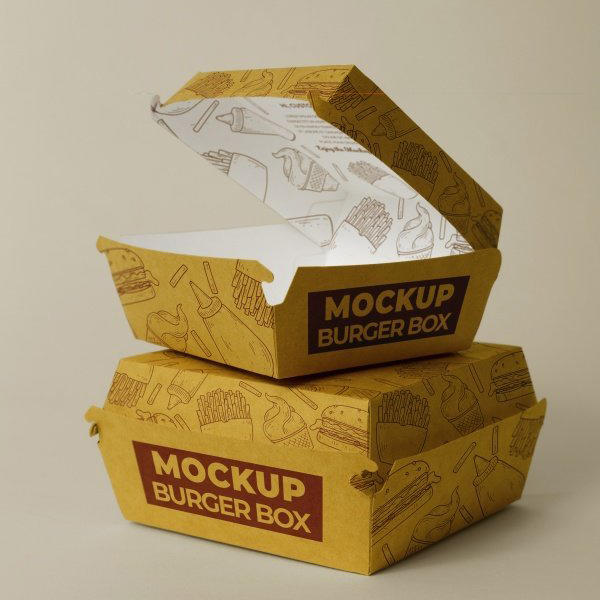 汉堡包装盒样机
