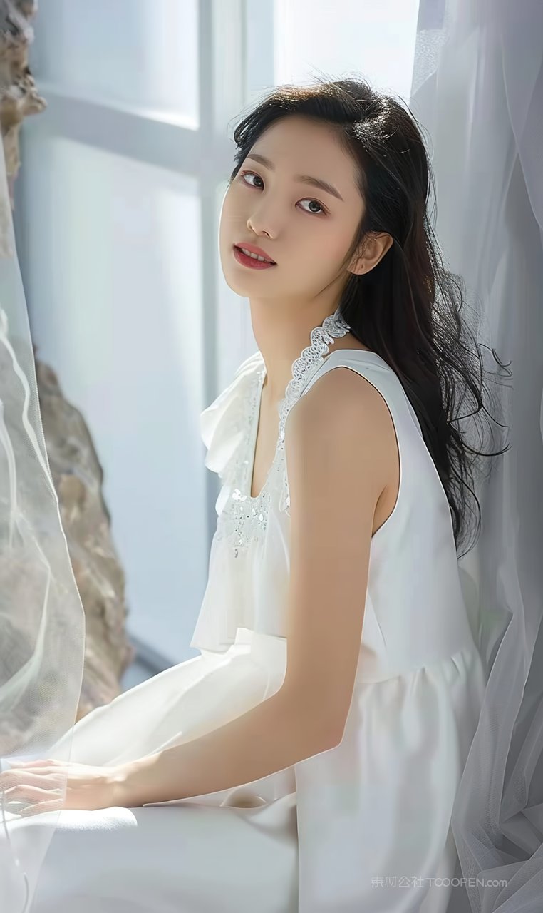 盛装时尚美女清纯彩妆优美魅力美容少女