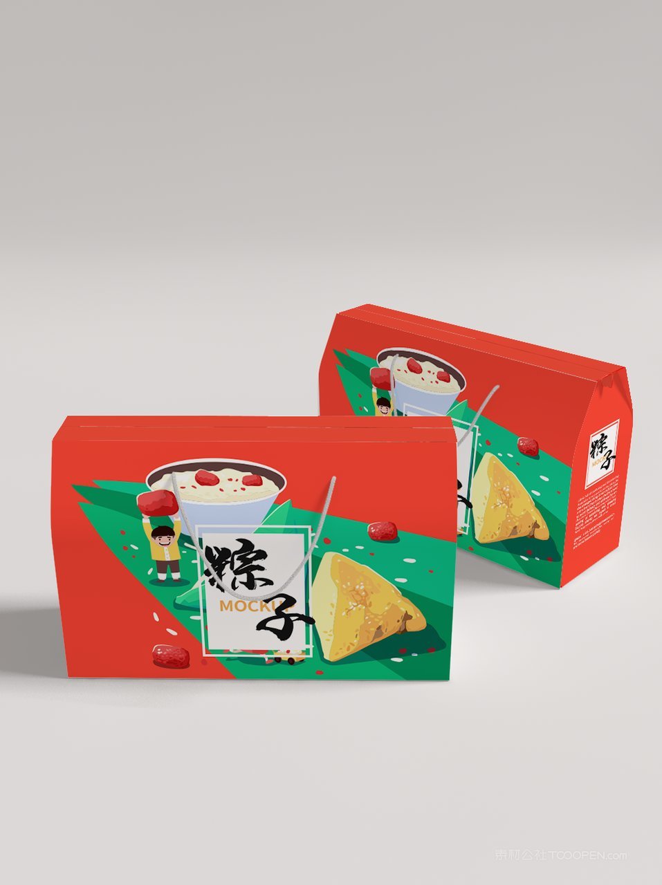 手提礼盒包装样机素材