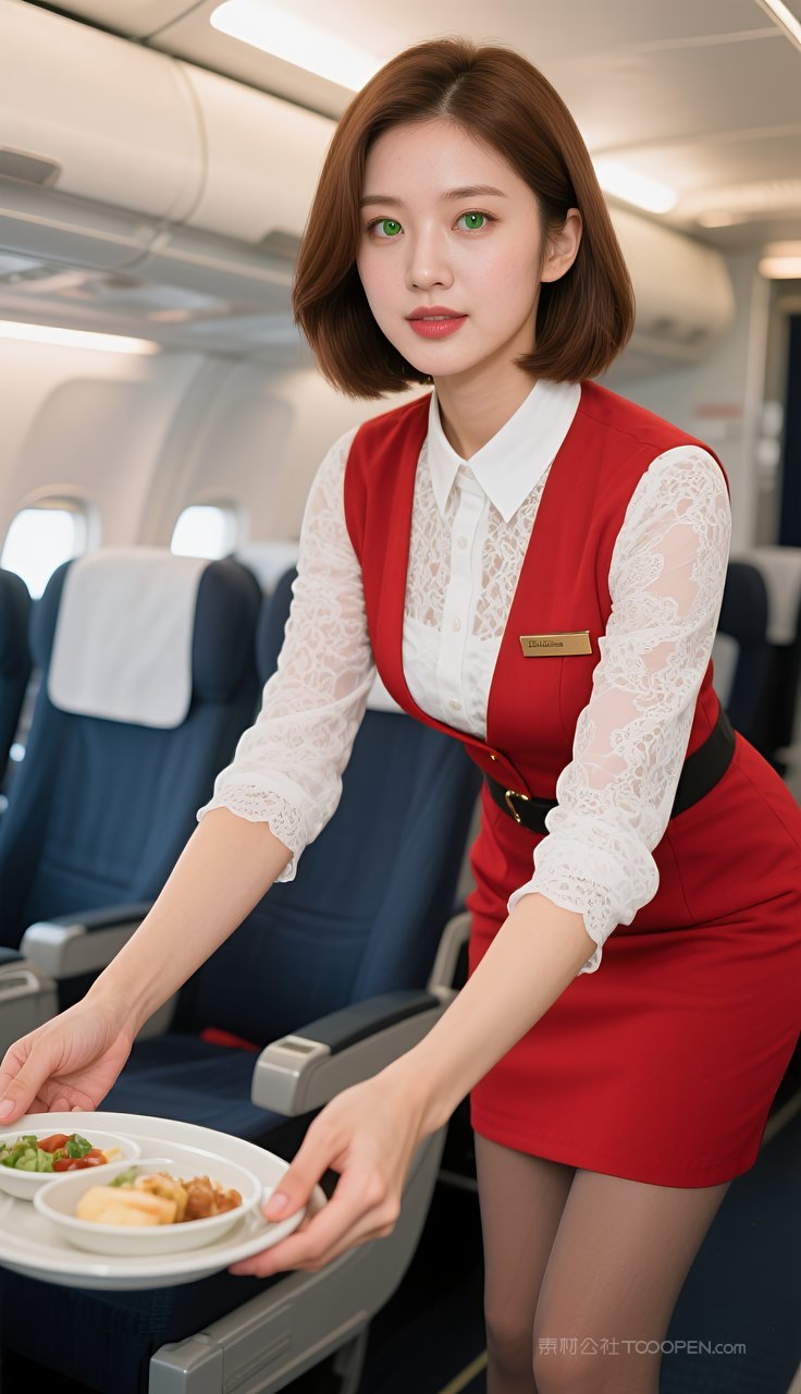 丝袜短裙制服空姐欧美性感美女长腿美艳