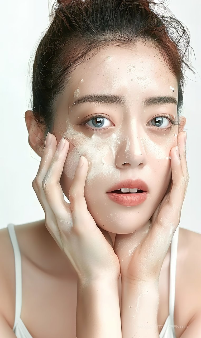 清纯少女活力彩妆时尚魅力美女美容优美