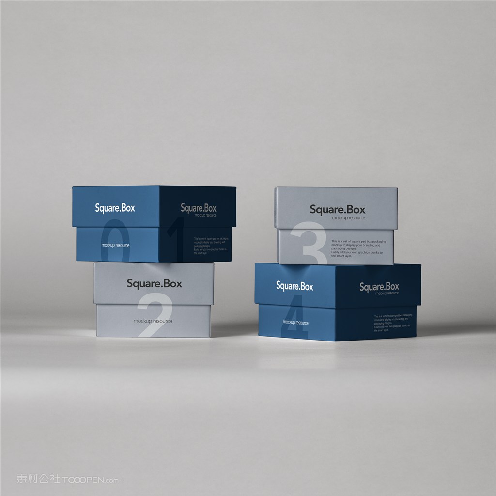 高档包装盒纸盒样机模板