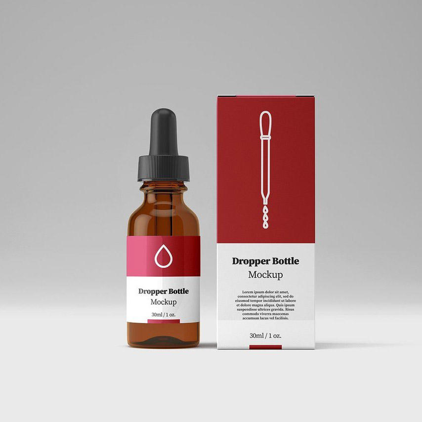 化妆品滴管瓶包装样机