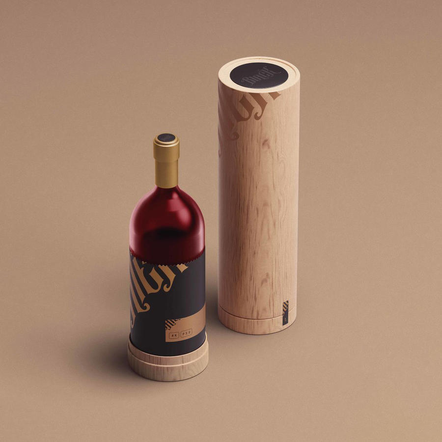 红酒瓶样机模板