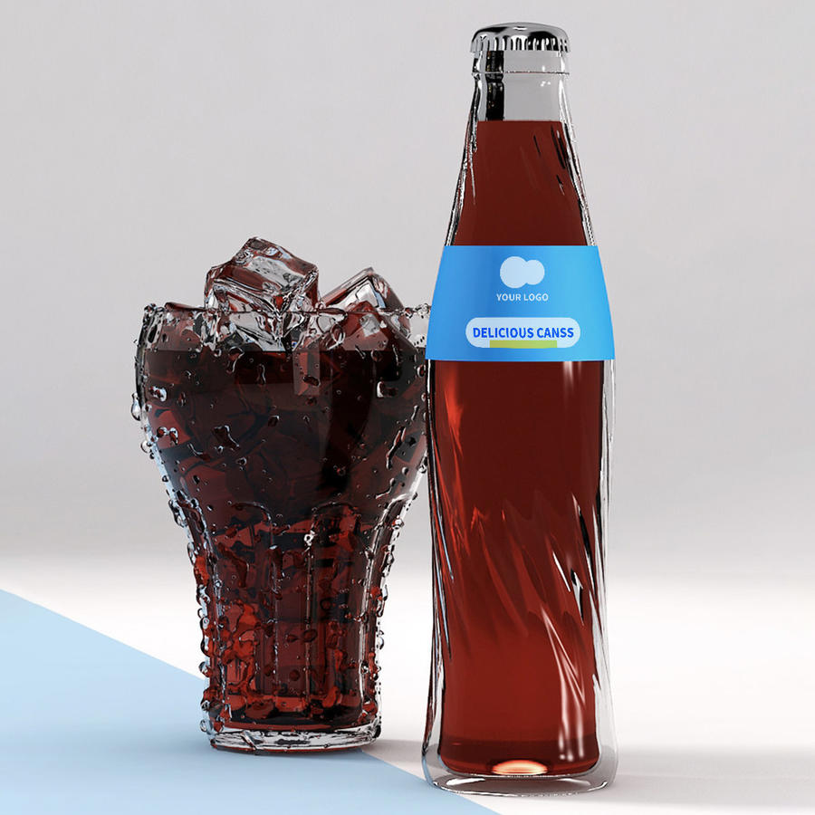 啤酒带酒杯包装场景样机