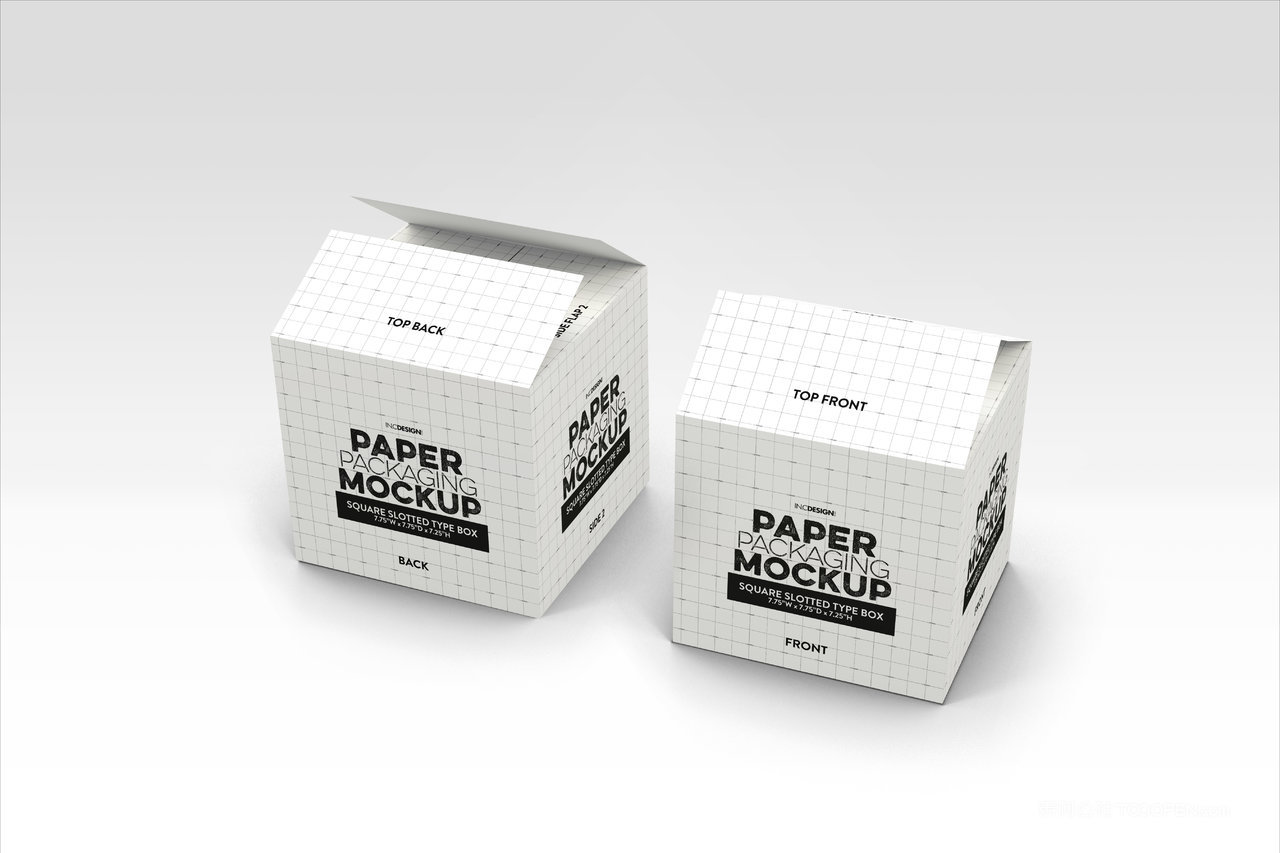 正方形盒包装样机