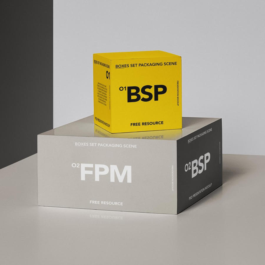 方形产品包装纸盒样机