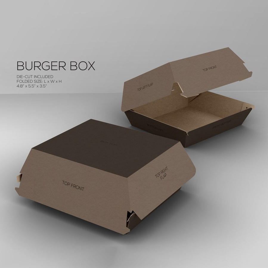 快餐盒汉堡盒包装盒样机