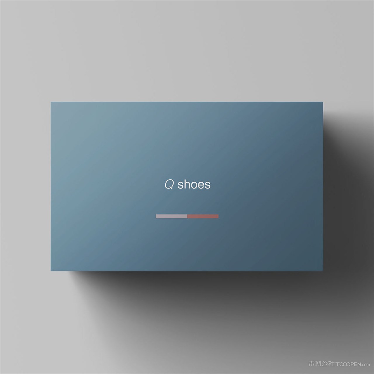 顶视图纸盒鞋盒包装样机