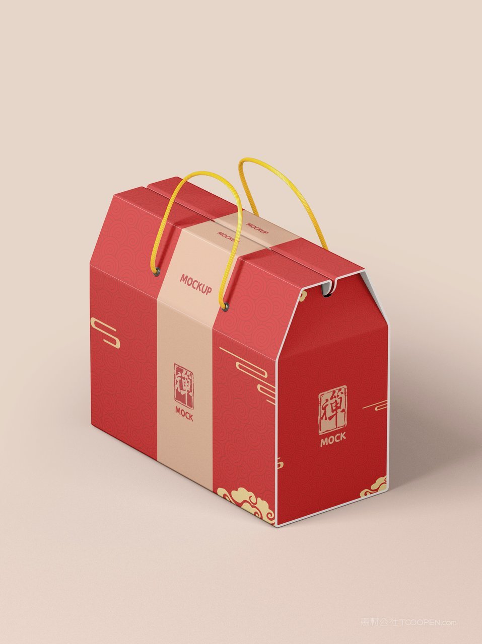 手提礼盒包装样机素材