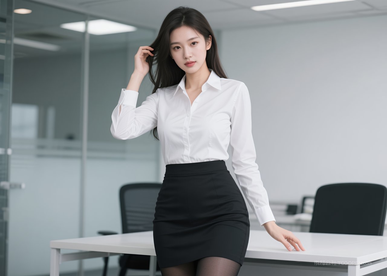 职业短裙美腿丝袜美女性感写真模特女性