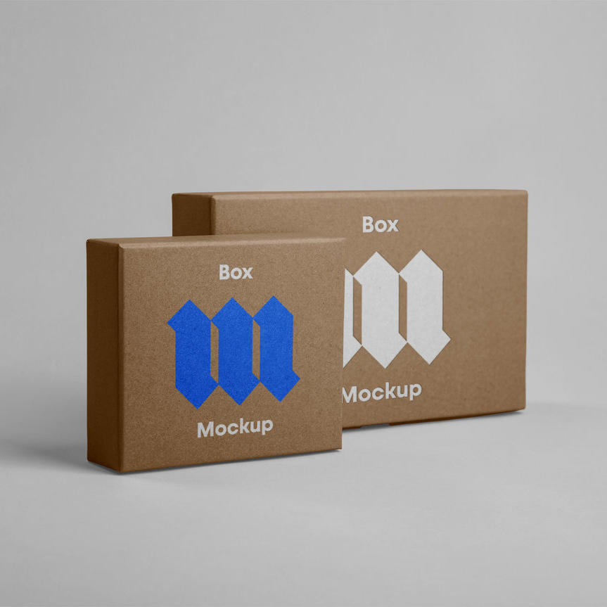 牛皮纸包装盒贴图样机