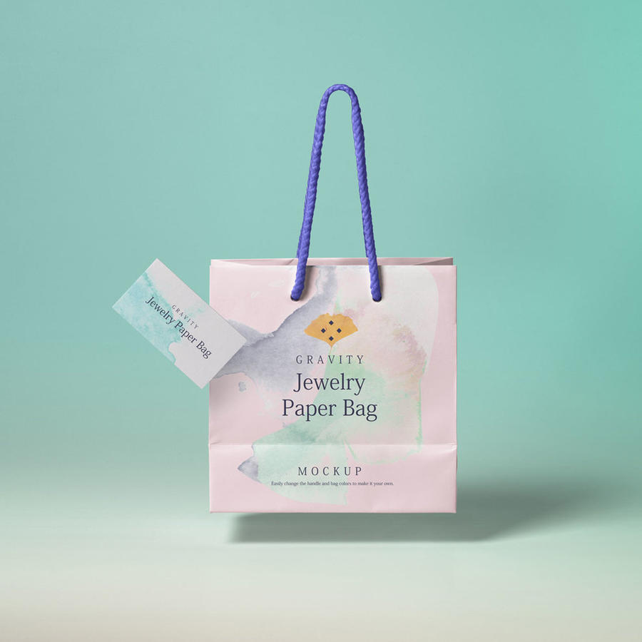手提袋样机效果展示设计纸袋购物袋